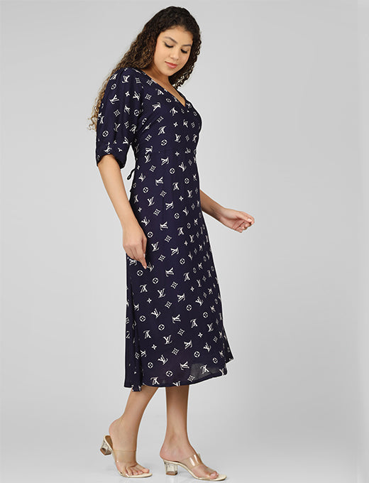 Elegant Purple Rayon Dress – Stylish & Comfortable for Daily Wear and Special Occasions