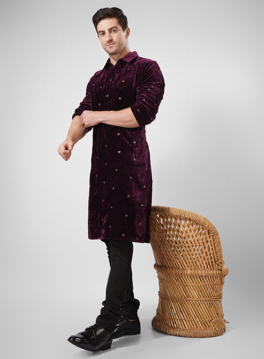 Men’s Velvet Kurta for Wedding & Festive Wear – Royal Ethnic Outfit