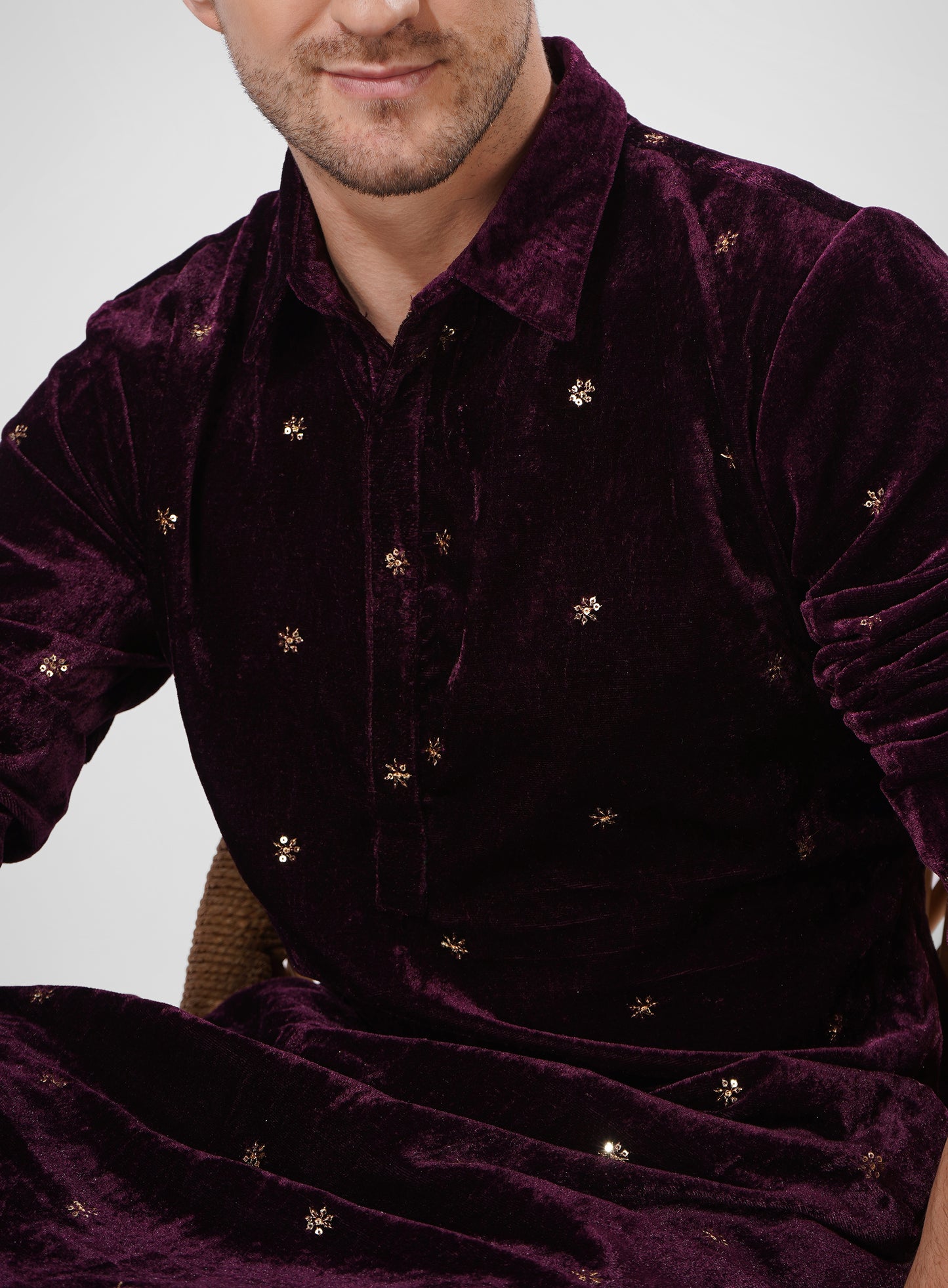 Men’s Velvet Kurta for Wedding & Festive Wear – Royal Ethnic Outfit