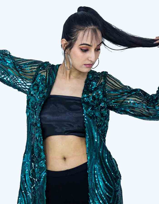 Elevate Your Outfit with a Stylish Heavy Net Shrug