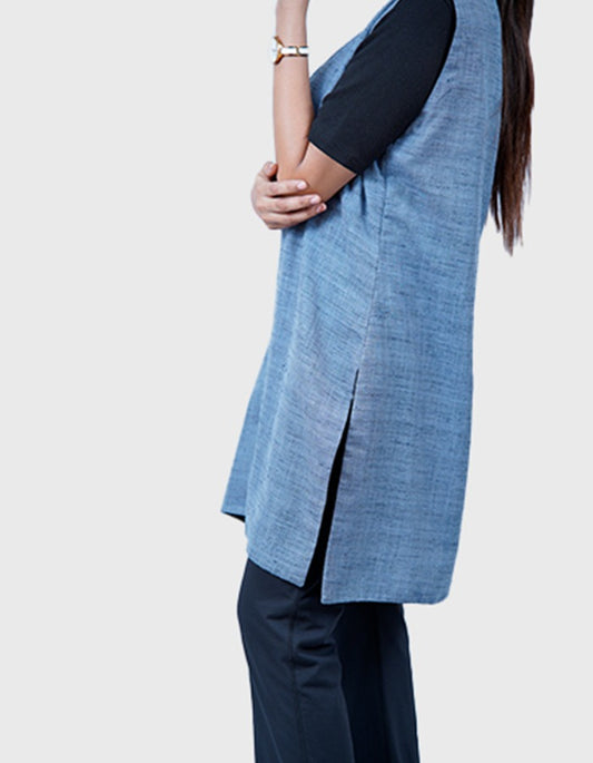 Elevate Your Wardrobe with Our Pure Raw Silk Reversible Jacket with pocket