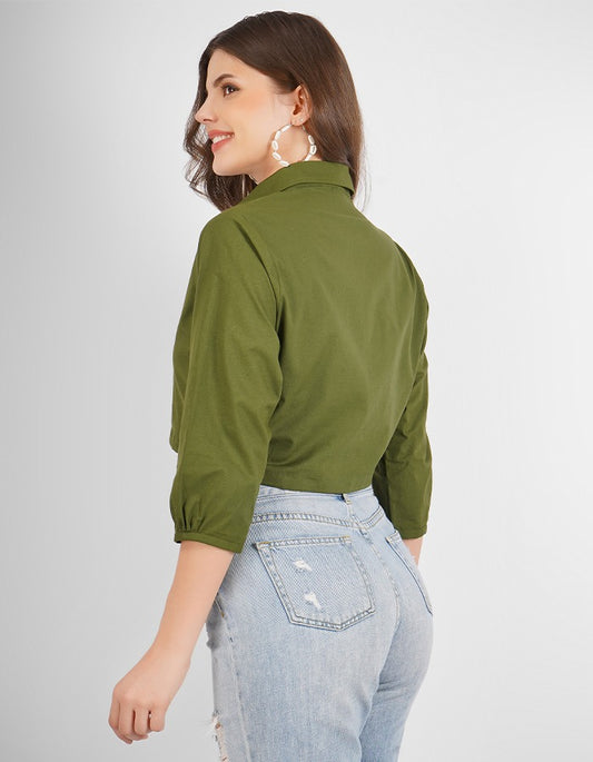 Cotton solid crop is a trendy and comfort top for daily wear