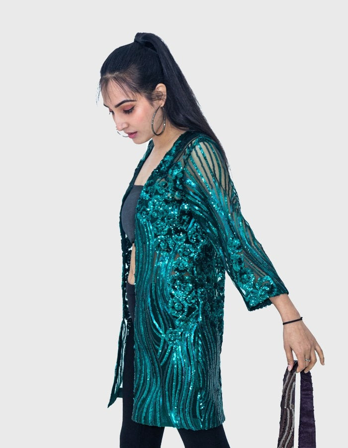 Elevate Your Outfit with a Stylish Heavy Net Shrug