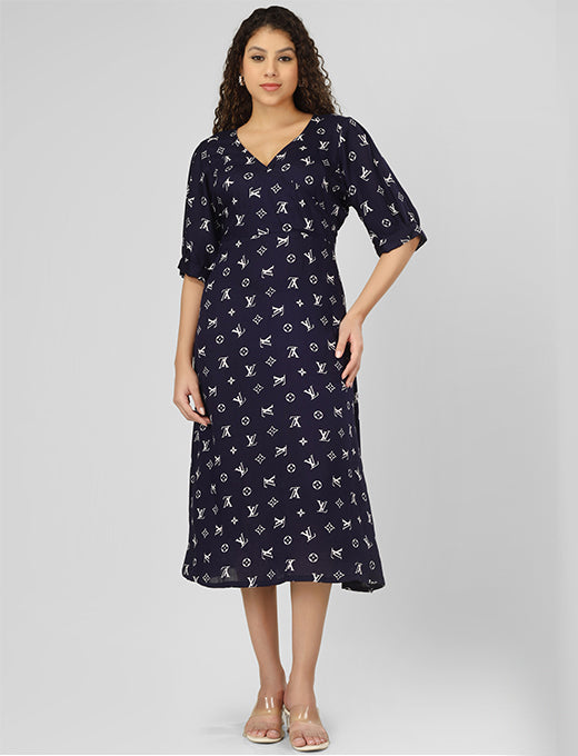 Elegant Purple Rayon Dress – Stylish & Comfortable for Daily Wear and Special Occasions