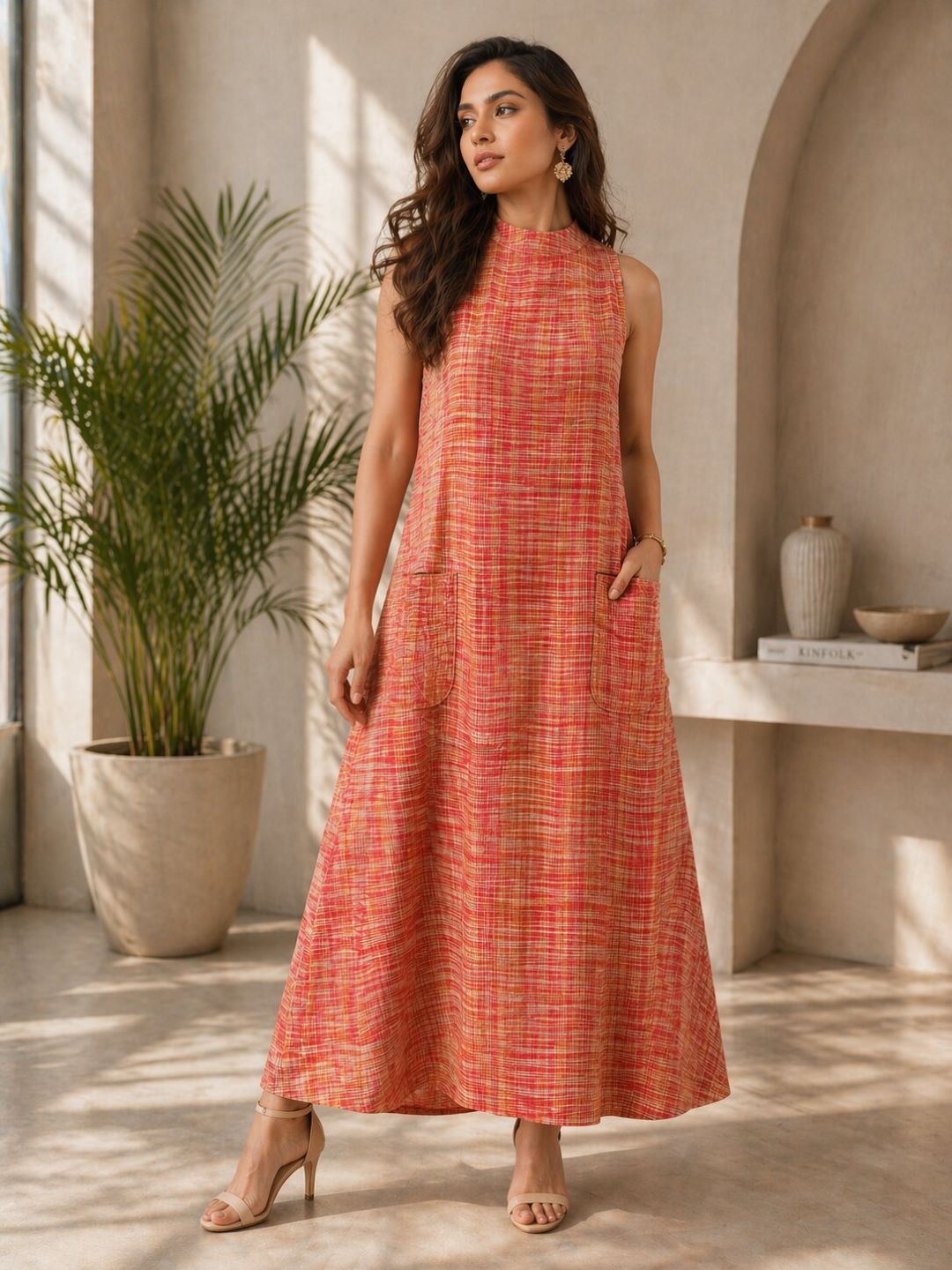 Women’s Summer Cotton Ankle-Length Maxi Dress | Breathable Casual A-Line Long Dress