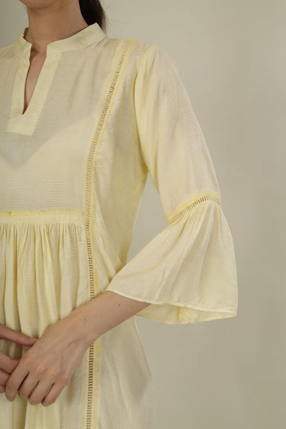 Lime Yellow Long Dress with Dori | Stylish occasion  Wear