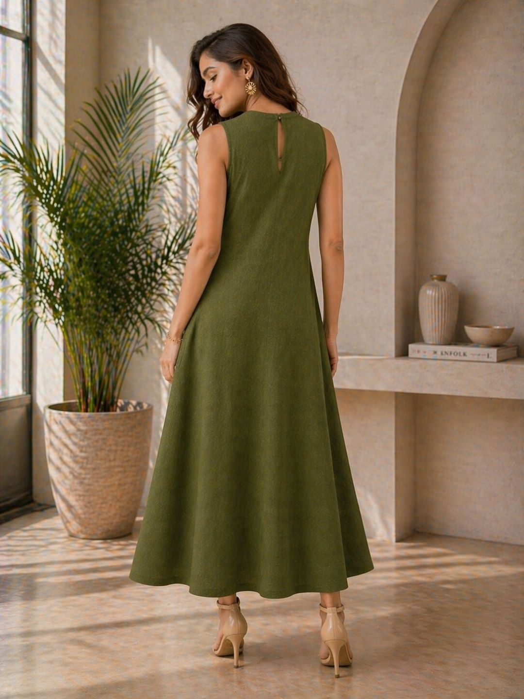 Women’s Summer Cotton Ankle-Length Maxi Dress | Breathable Casual A-Line Long Dress
