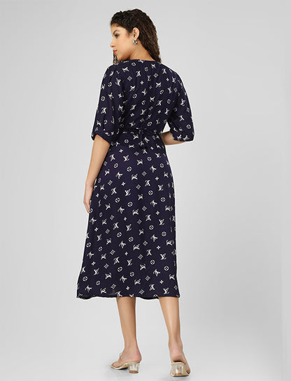 Elegant Purple Rayon Dress – Stylish & Comfortable for Daily Wear and Special Occasions