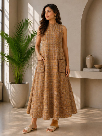 Women’s Summer Cotton Ankle-Length Maxi Dress | Breathable Casual A-Line Long Dress
