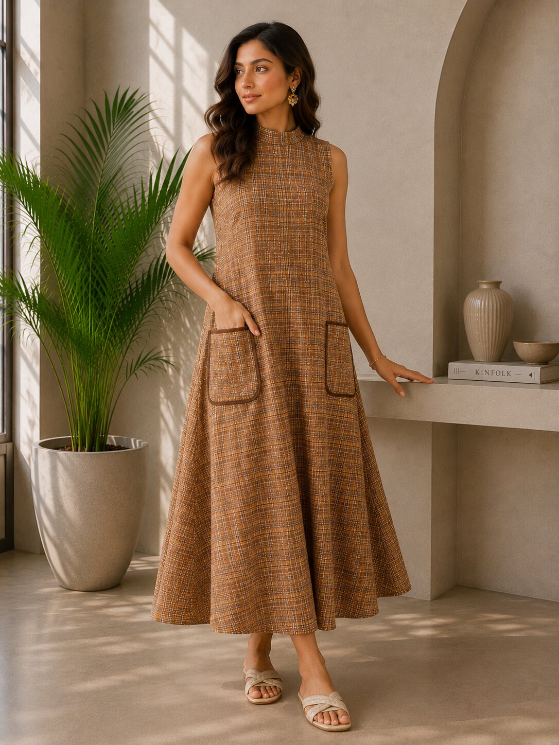 Women’s Summer Cotton Ankle-Length Maxi Dress | Breathable Casual A-Line Long Dress