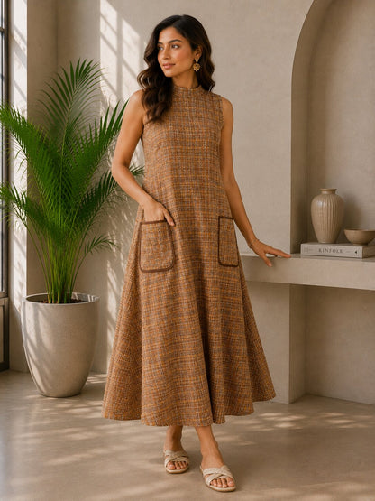 Women’s Summer Cotton Ankle-Length Maxi Dress | Breathable Casual A-Line Long Dress