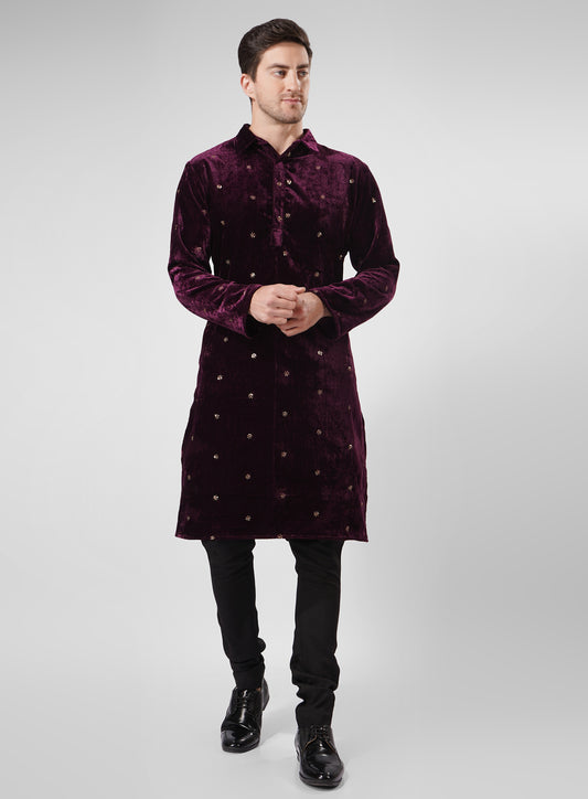 Men’s Velvet Kurta for Wedding & Festive Wear – Royal Ethnic Outfit