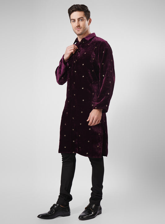 Men’s Velvet Kurta for Wedding & Festive Wear – Royal Ethnic Outfit
