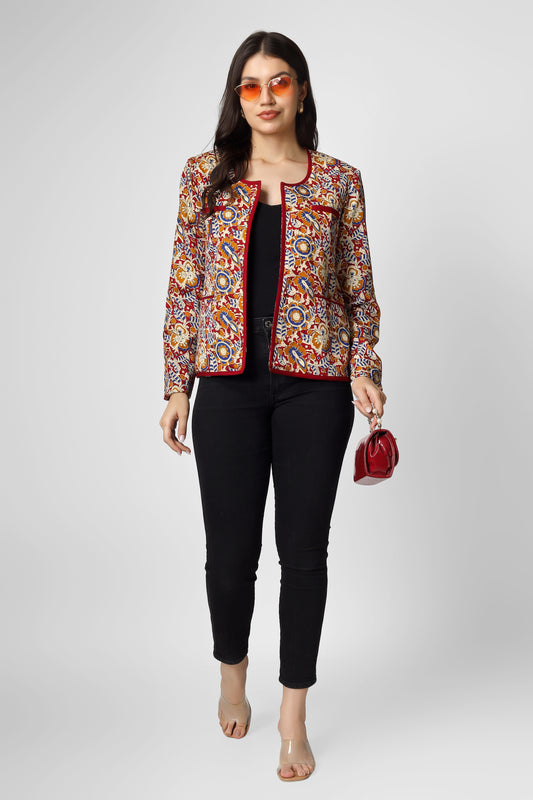 Kalamkari Heritage Print Designer Jacket