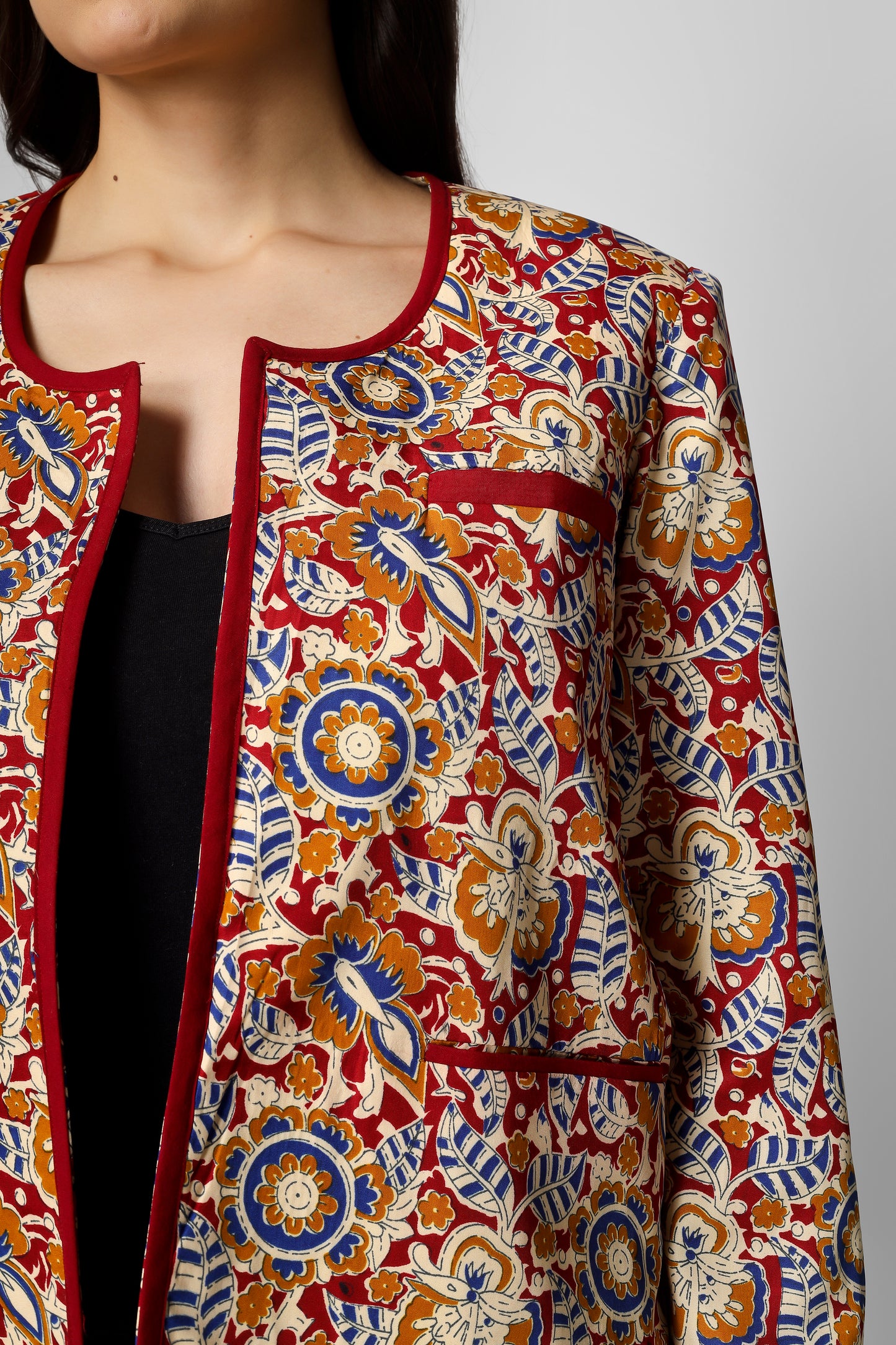 Kalamkari Heritage Print Designer Jacket