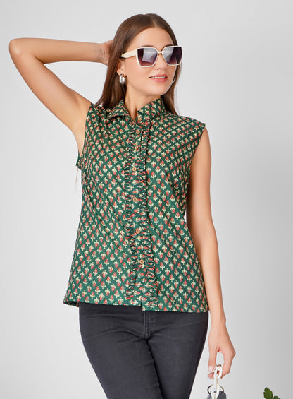 Cotton Relaxed Fit Shirt with Unique Design & Subtle Detailing