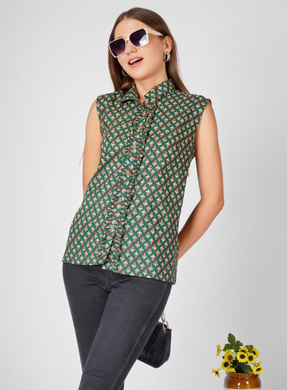 Cotton Relaxed Fit Shirt with Unique Design & Subtle Detailing