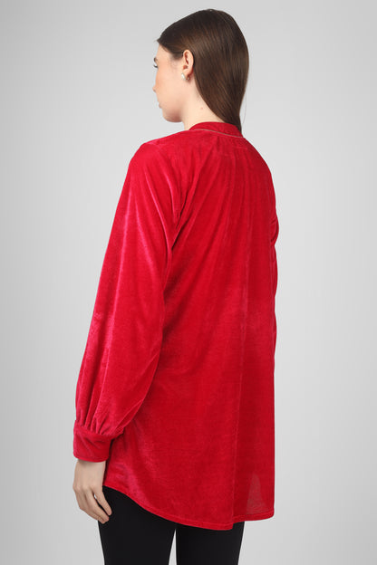 Trendy Magenta Pink Long Top with Full Sleeves – Perfect Party Wear