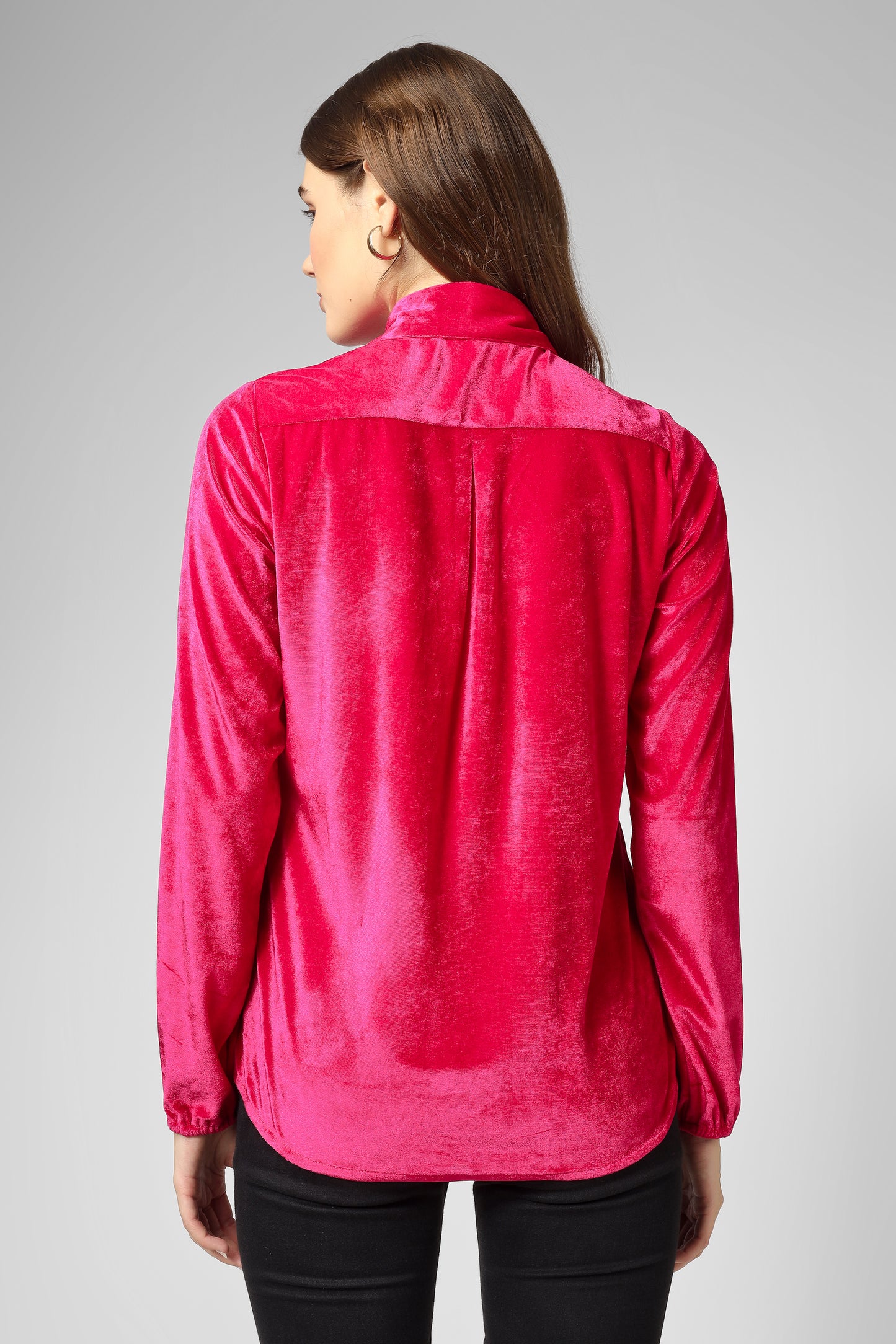 Elegant Magenta Pink Full Sleeve Workwear Shirt