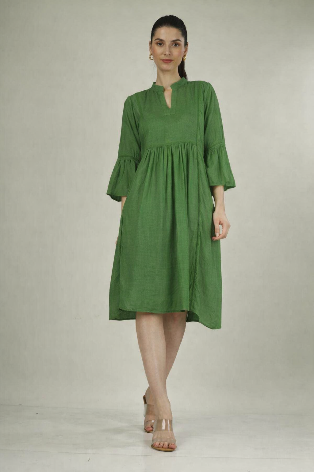 Lime Yellow Long Dress with Dori | Stylish occasion  Wear