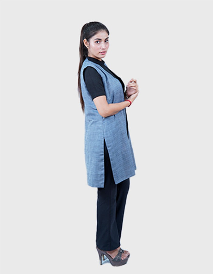 Elevate Your Wardrobe with Our Pure Raw Silk Reversible Jacket with pocket