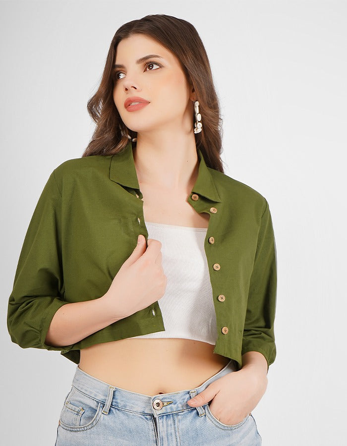 Cotton solid crop is a trendy and comfort top for daily wear