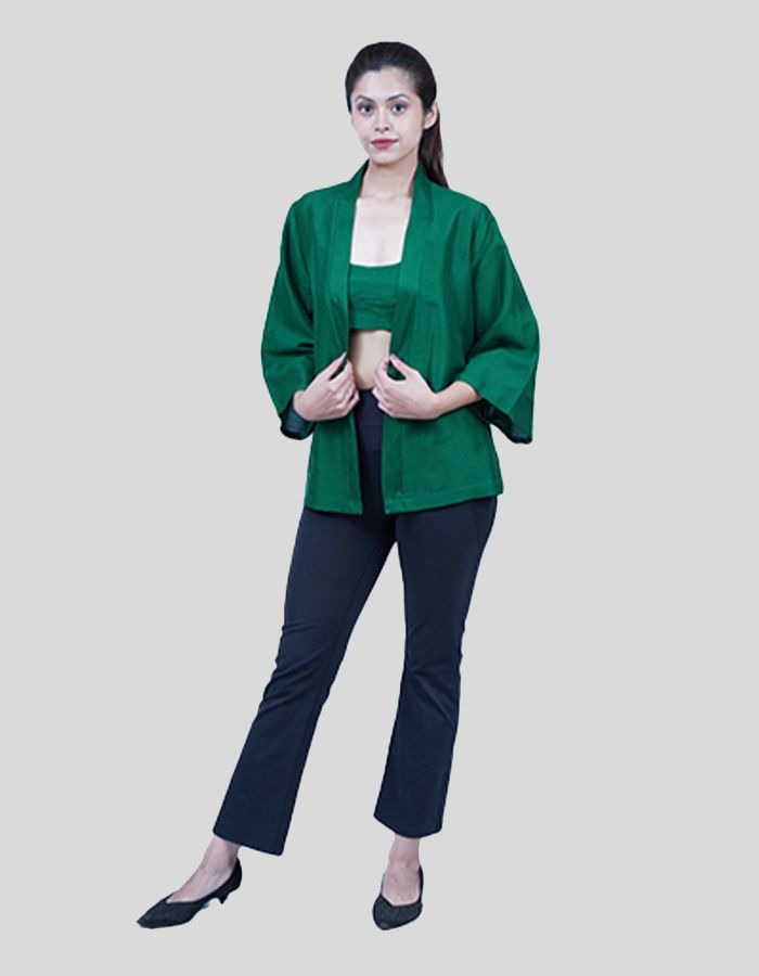 Free size drop shoulder Open Shrug with Bralette is perfect for party season and beach holidays
