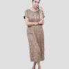 Buy Printed Cotton Dress with Collar Neck Online