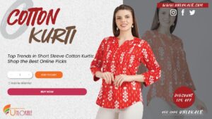 short sleeve cotton kurti online