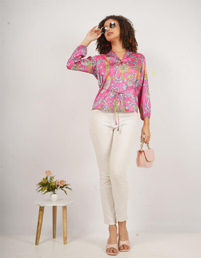 Buy Trendy Printed Satin Tops for Women Online